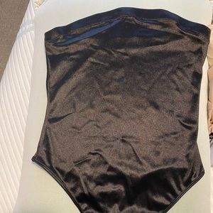 All black forever 21 body suit